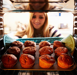 Muffins In Oven